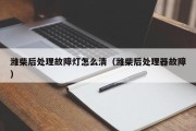 潍柴后处理故障灯怎么清（潍柴后处理器故障）