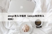 ansys导入子程序（ansys如何导入材料）
