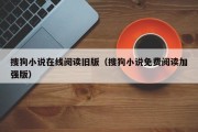 搜狗小说在线阅读旧版（搜狗小说免费阅读加强版）