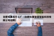 合肥松果出行工厂（合肥松果智造智能科技有限公司招聘）