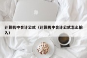 计算机中合计公式（计算机中合计公式怎么输入）